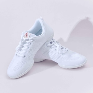 May include: A pair of white lace-up sneakers featuring a breathable knit mesh upper, a low-top silhouette, and a small red logo on the tongue with the text MYZIJI. The shoes have a flexible sole and a clean, uniform white color throughout.