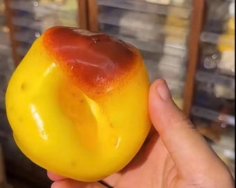 Pelota antiestrés blanda y crujiente con forma de pudín de caramelo, juguete antiestrés con forma de comida.