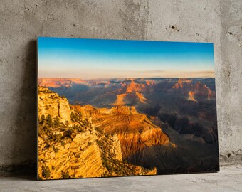 Grand Canyon Panorama Print – Golden Hour Desert View