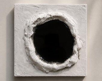 Portal Relief | Handmade Stone & Resin Sculpture | Minimal Wall Art | Modern Home Decor