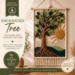 Boho-Makramee-Wandbehang-Anleitung „Verzauberter Baum“ (DIY-PDF-Download)