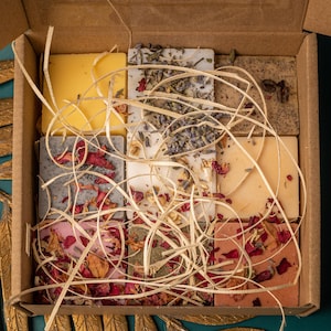 Bio-Ziegenmilchseifenproben geschenk Geschenkbox Selbstgemachte Mini-Seifenstücke Zero Waste