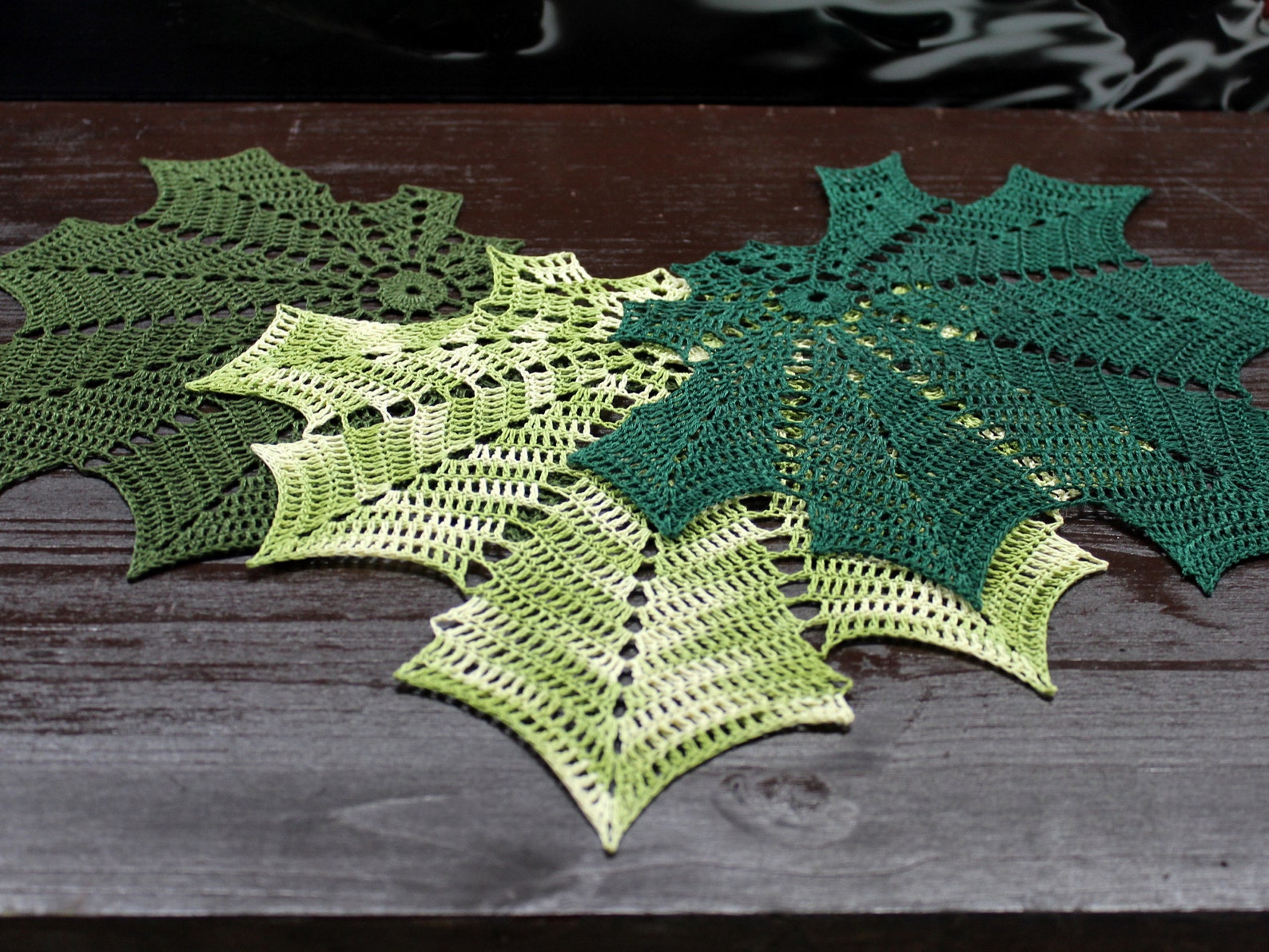 Maple leaf crochet coasters / Placemats crochet small doilies Etsy