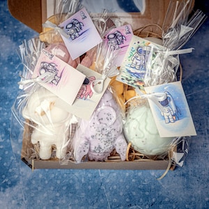 Outer Space Soap Favors: Astronaut, Rocket, Earth - Baby Shower Set of 3