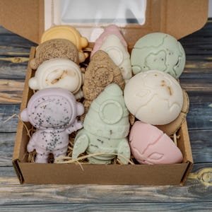Outer Space Soap Set: Astronaut, Rocket & Earth - Baby Shower Favors