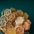 Bulk soap favors Honeycomb mini soap bars Wedding guest favors Baby shower favors Artisan soap product logo