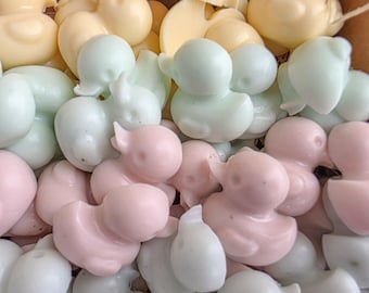 Bomboniere a forma di anatra in formato mini: sapone al latte di capra fatto in casa, regali per baby shower