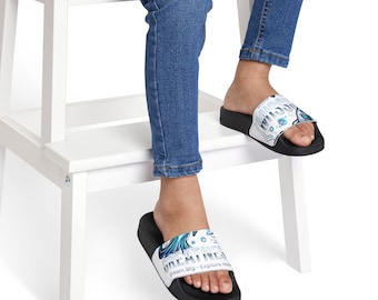 Ocean Blue Space Rocket Slide Sandals | Youth Removable-Strap Sandals