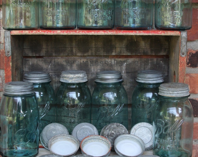 Ball Mason Jars Glass Mason Zinc Decor Home Goods Etsy