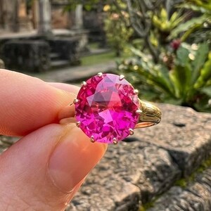Lab Pink Ruby Ring, Pink Ruby Ring, Sterling Silver Ring, 925 Silver Ring, Pink Stone Ring, Handmade Jewelry, Gift for Her