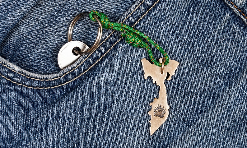 Bronze keychain Kamchatka