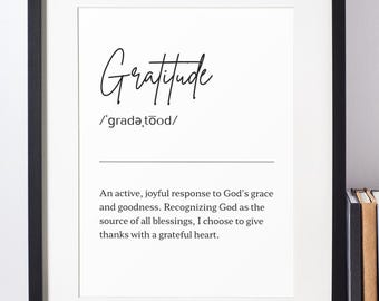 Gratitude Quote Digital Download Home Sign Living Room Sign Wall Art Christian Gift for Friend Under 10 Dollars Gift For Women Party Favor