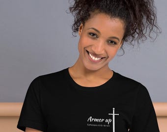 Romans 8 38 Christian T-Shirt Bible Verse Tee Ephesians 6 Shirt for Women and Men Christian Gift Religious Unisex T Shirt