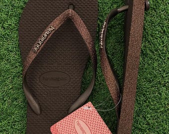 Brown Glitter Havaianas Slim SIzes UK4-7
