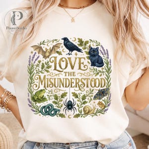 Love The Misunderstood PNG, Gothic Cottagecore Animal PNG, Vintage Nature Lover Sublimation Design, Witchy Forest PNG, Digital Download