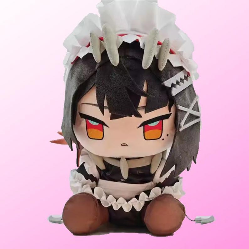 Ellen Joe (30cm) plush with SPH, in a black and white maid-style outfit