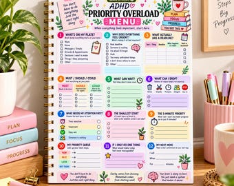 ADHD Priority Overload Menu | Task Prioritization Worksheet (Printable)