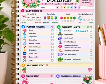 Migraine Wellness Daily Checklist – Printable Health & Wellness Tracker