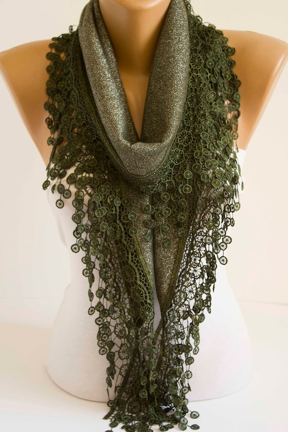 Khaki green scarf Clearance