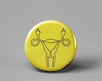 FU Uterus Pinback Button
