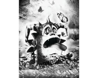 Fascinated and Captivated Monster Art Print, Whimsical, Leesa Link Illustration Poster