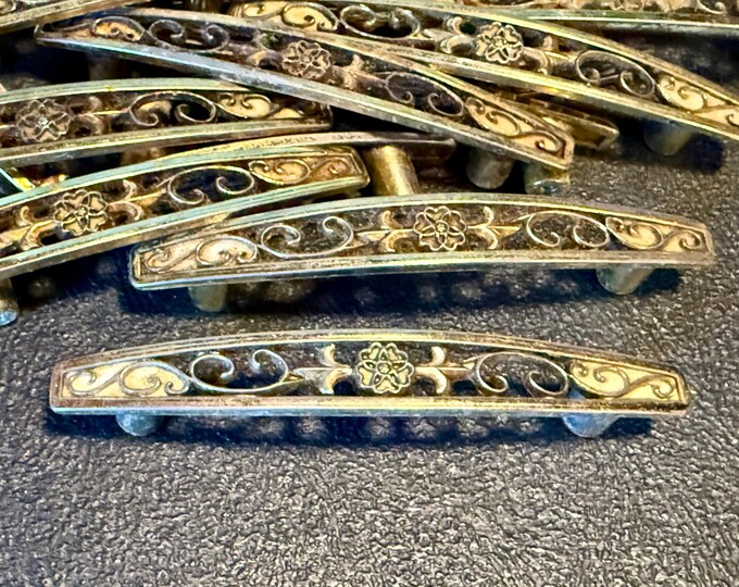 Vintage Drawer Pulls 16pc Ornate Scrollork, 4" Reclaimed Rustic Dresser ...