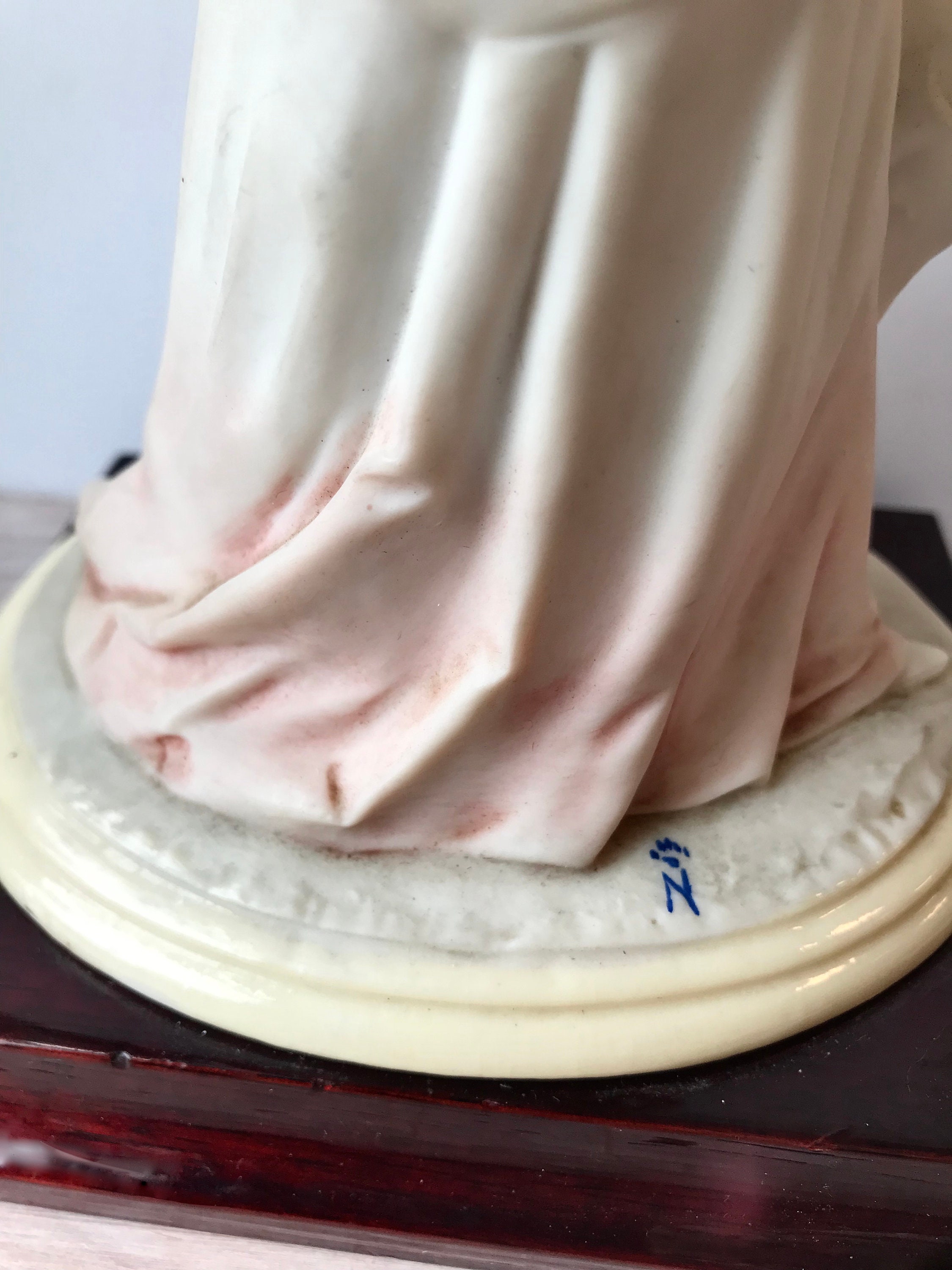 Vintage B Merli Woman and Her Borzoi Dog Statue/figurine on