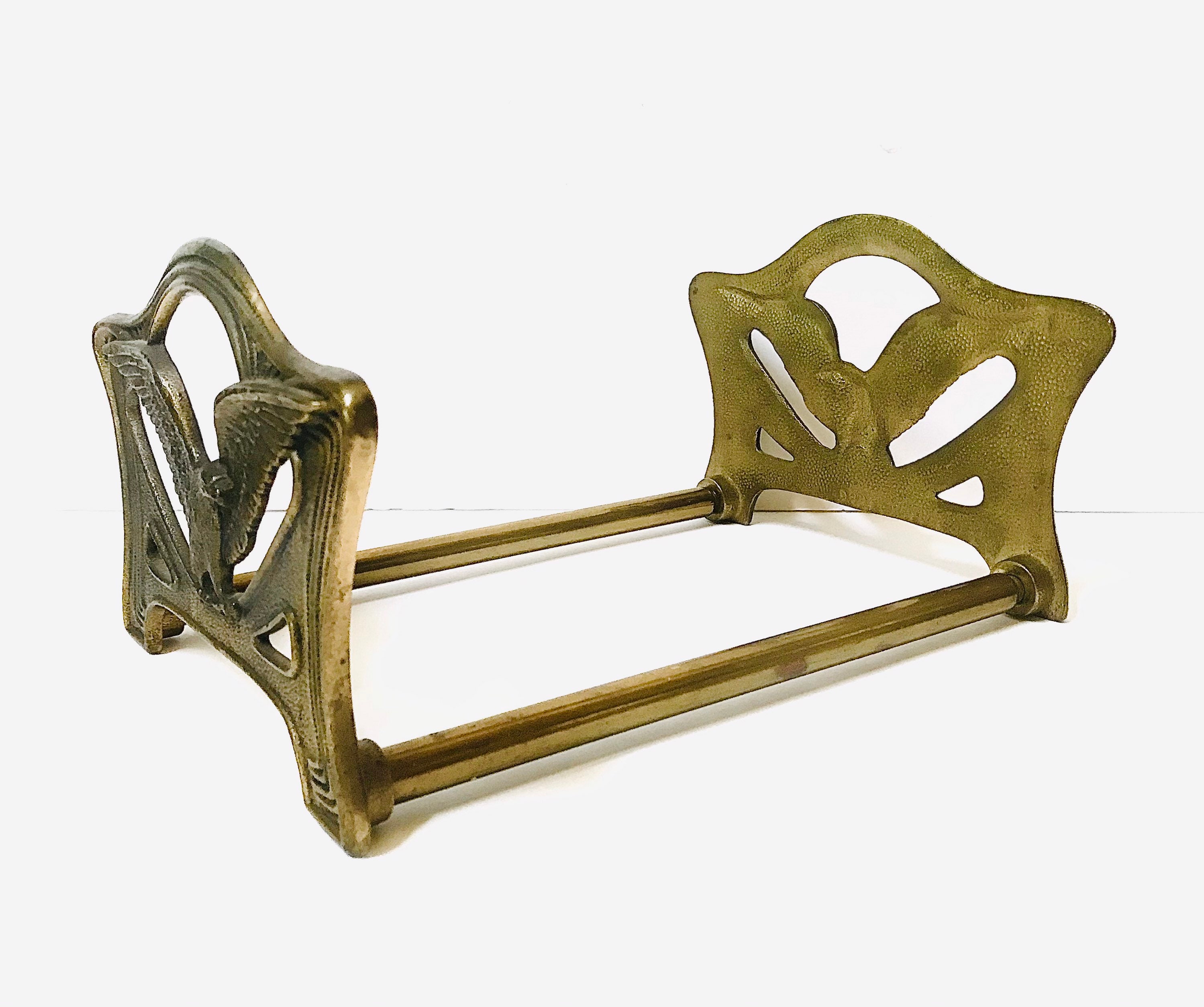 Brass Eagle Sliding Bookends Book Rack Vintage Library/Office Etsy