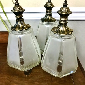 MCM Frosted Glass Pendant Light Globe: Bronze Finial, 3 1/8&quot; Fitter