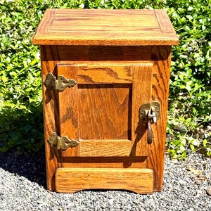 アンティーク　アイスボックス Antique Small Oak Ice Box - Etsy