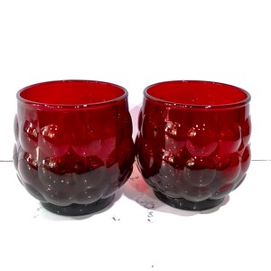 Anchor Hocking Ruby Red Bubble - Etsy