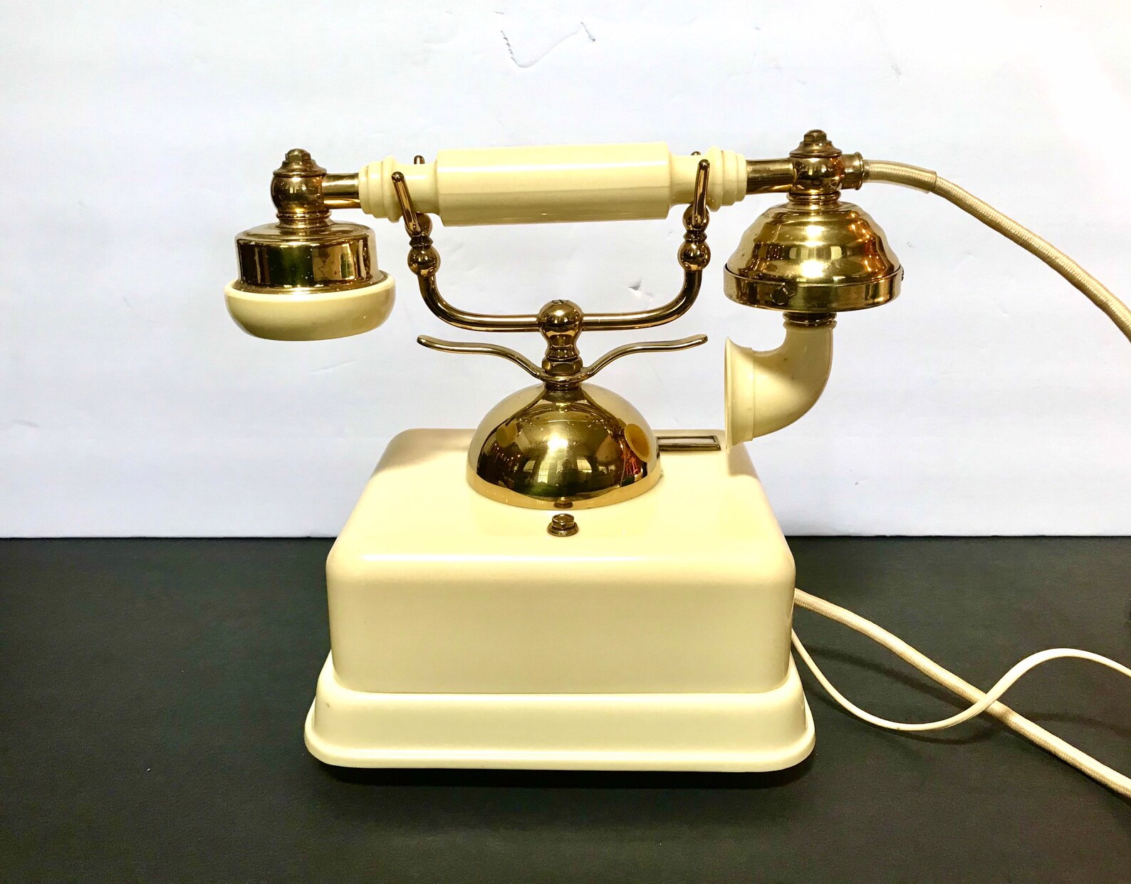 French Style Rotary Dial Telephone Yellow Paris Apartment Etsy