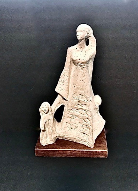 印象のデザイン Austin Sculpture Austin Figural Children and Mother 15in 彫刻・オブジェ