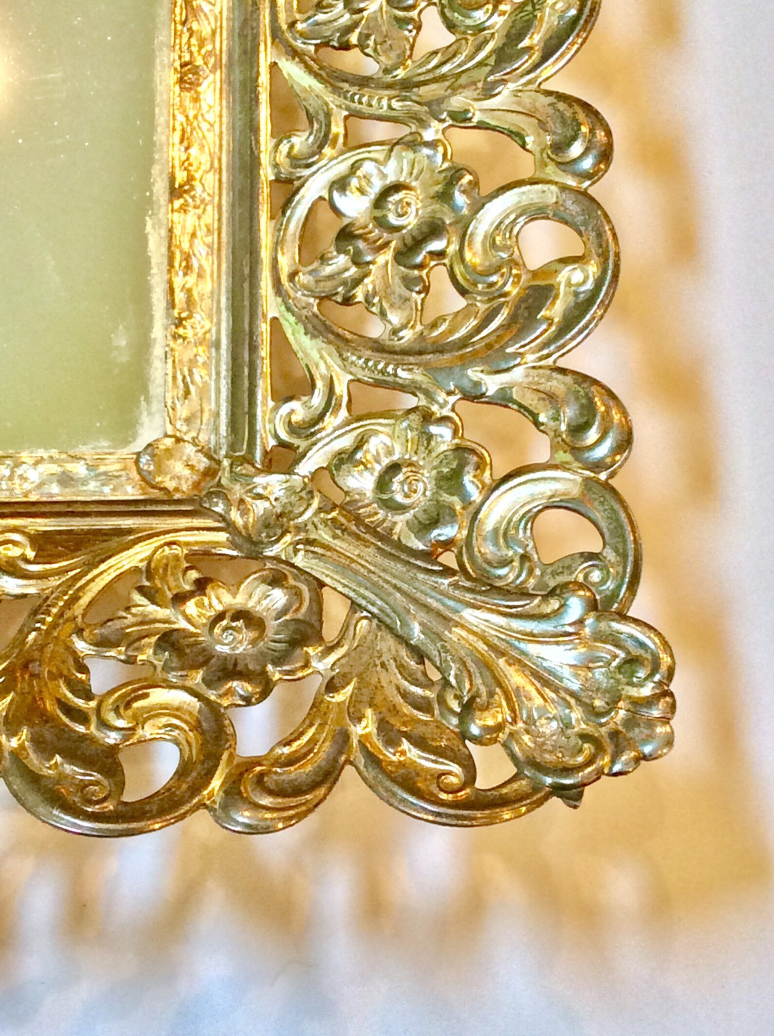 Ormolu Countertop Mirror 15 Vintage Versatile Mirror Etsy