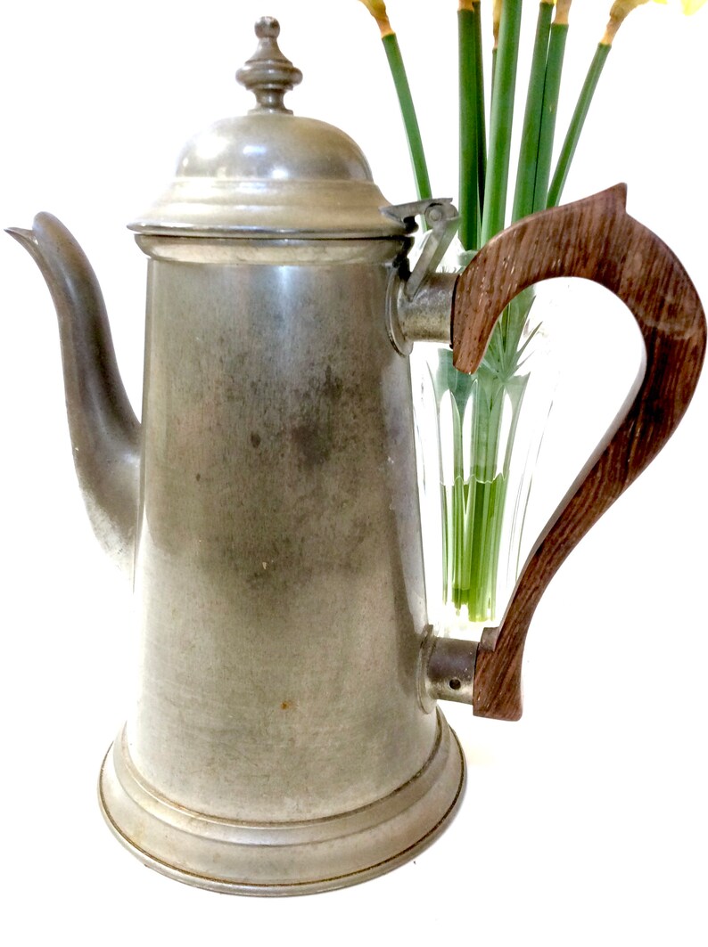 Vintage Pewter Teapot/Coffee Pot Pewter Display Vase with Etsy