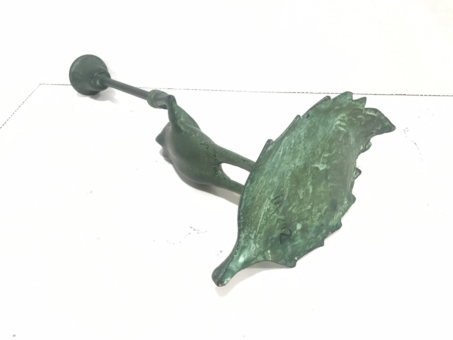 Tall Standing Frog Candlestick Holder on Leaf 12in Cast Metal Etsy