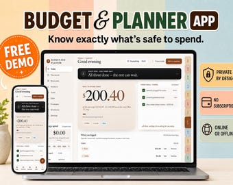 Application de gestion budgétaire pour TDAH | Suivi de paie serein, gestion des factures et des dettes (Téléchargement numérique)