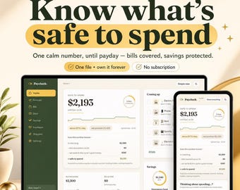 Planificateur de budget salarial, application de tableau de bord bihebdomadaire, suivi des factures (téléchargement numérique)