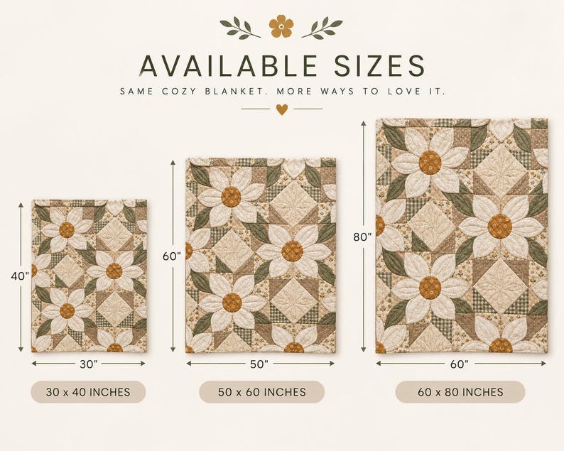 Vintage Daisy Floral Velveteen Throw, Cottagecore Patchwork Blanket (30"x40") Bild 3
