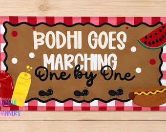 Ants Go marching 1st year birthday banner/(72x36) (large)