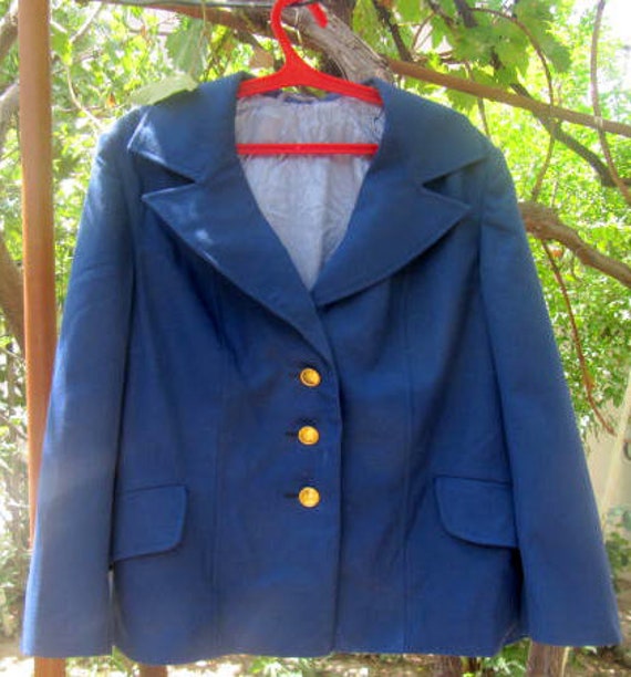 Vintage USSR Soviet Women's Military Jacket Signal