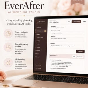 AI Wedding Planner Template, Budget Tracker, Guest List, RSVP & Timeline | Digital Download