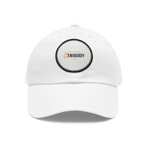 Round Leather Patch Logo Dad Hat | Embroidered Patch Baseball Cap