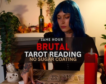 Lectura de Tarot Brutalmente Honesta en la Misma Hora, Sin Endulzar, Verdad sobre Amor y Carrera, PDF Personalizado de 4 Cartas / Lectura Brutal