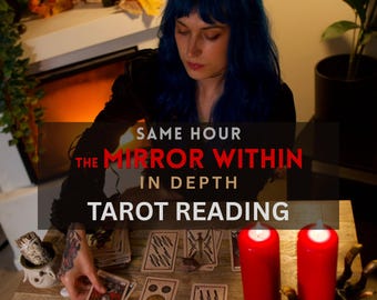 The Mirror Within Shadow Work Tarot Reading, 6-Card Self Discovery (PDF)