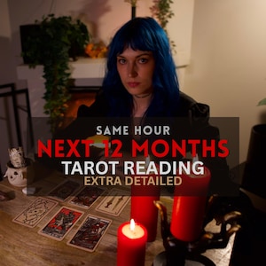 Next 12 Months Tarot Reading Same Hour, Future Predictions, Love Career Money, 4 Card Personalized PDF | The Year Ahead