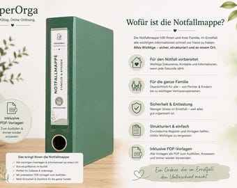 Emergency Folder for Families and Children | When Mom and Dad Are Unavailable | Important Information for Care & Emergencies | Includes PDF