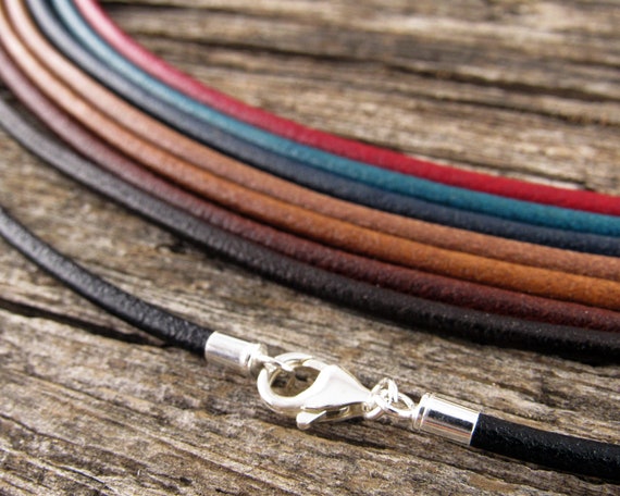 Simple leather necklace sale