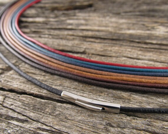 Thin leather necklace cord online