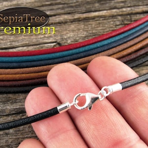 Thin leather 2024 necklace cord